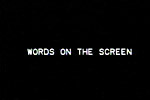 Words on the Screen